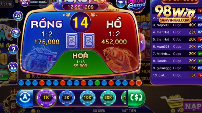 Thủ thuật cược Rồng hổ bất bại