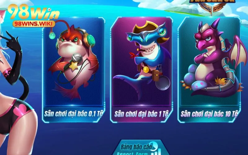 3 phòng game sẵn có trong Vua bắn cá đổi thưởng