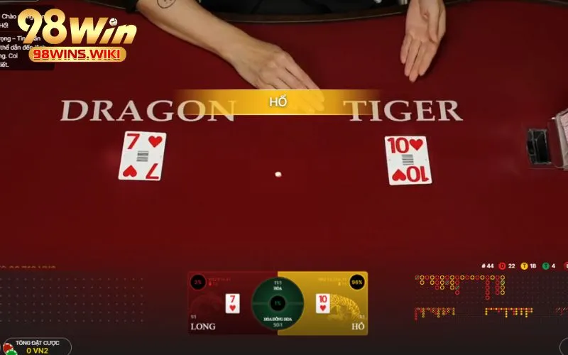Giao diện trò chơi Rồng hổ tại 98win